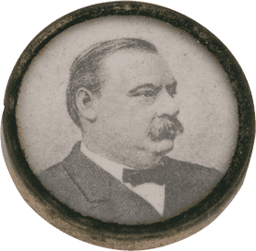 Historical Portrait Button of a Distinguished Gentleman PNG