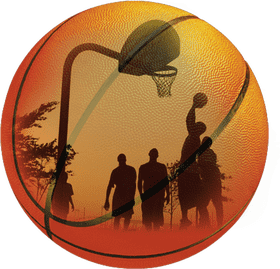 Sunset Hoops The Essence of Basketball PNG