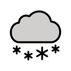 Snowy Cloud with Flurries PNG