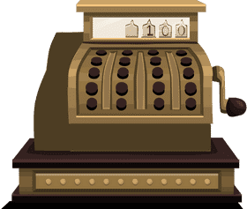 Classic Vintage Cash Register Design PNG