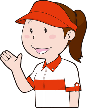 Fast Food Friendly Service Representative PNG