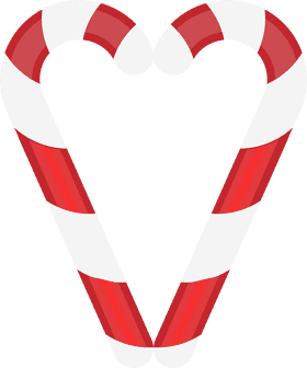 Heart-Shaped Candy Cane Delight PNG