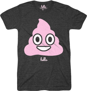 Joyful Pink Poop with a Friendly Smile PNG