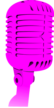 Vibrant Pink Retro Microphone Design PNG