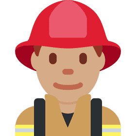 Brave Firefighter Ready to Serve PNG