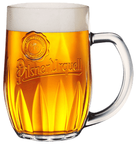 Classic Pilsner Urquell Beer Glass Delight PNG