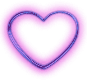 Glowing Neon Sign Heart Design PNG