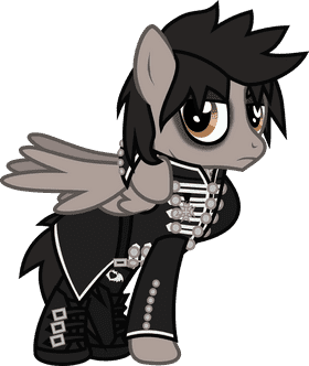 Emo Winged Pony of Melancholic Dreams PNG