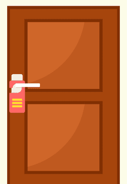 Welcoming Wooden Door with a Modern Touch PNG