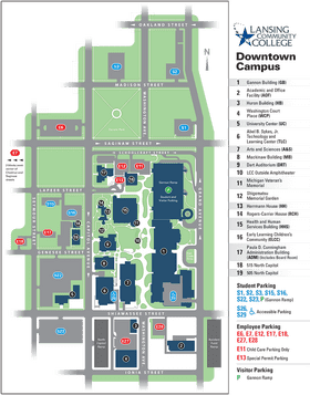 Map of University Campus Facilities and Landmarks PNG