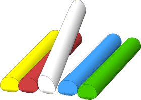 Colorful Chalk Sticks for Creative Fun PNG