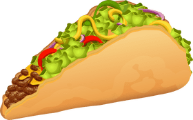Delicious Fast Food Taco Feast PNG