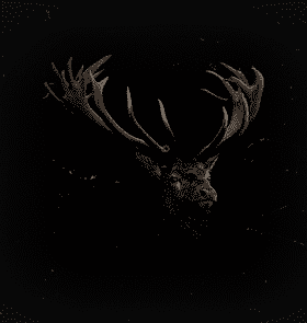 Chinese Majestic Stag in Darkness PNG