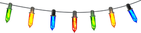Colorful Light Bulb Garland Decoration PNG