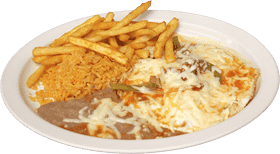 Delicious Presentation of Mexican Comfort Food PNG