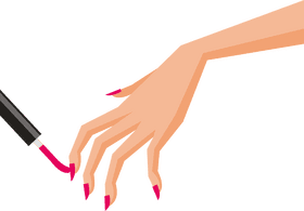 Elegance in Every Stroke Nail Polish Perfection PNG