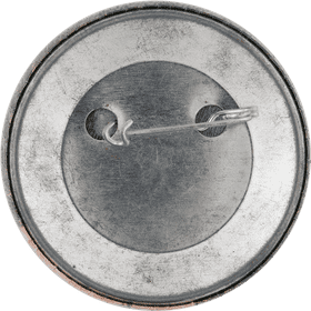 Classic Metal Button with Pin Back PNG