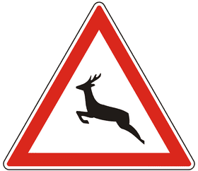 Caution Wildlife Animal Crossing Ahead PNG