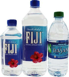 Refreshing Bottles of Natural Artisan and Purified Water PNG