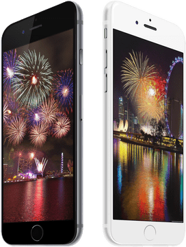 Firework Sparkler Celebration on Smartphone Screens PNG