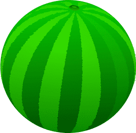 Vibrant Green Striped Fruit Delight PNG