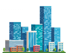 Modern Office Lobby in a Metropolitan Setting PNG