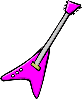 Vibrant Pink Electric Guitar Melody Maker PNG