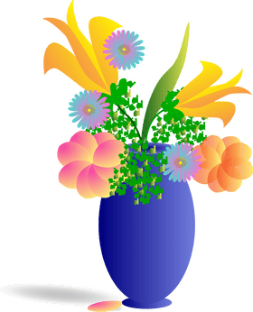 Vibrant Floral Harmony A Colorful Flower Arrangement PNG