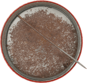 Rusty Button Cover with a Unique Design PNG