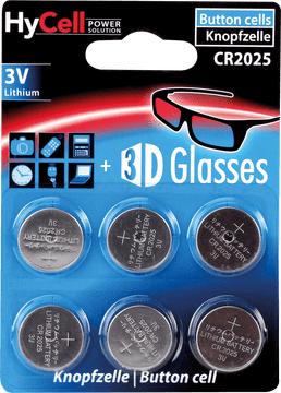 Button Cell Batteries for 3D Glasses PNG