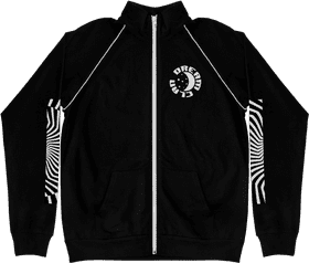 Dreamy Black and White Striped Jacket PNG