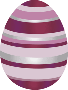 Easter Elegance A Striped Celebration Egg PNG