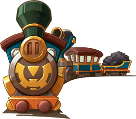 Whimsical Adventure Train of Imagination PNG