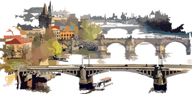 Serene River Bridge Over Tranquil Waters PNG