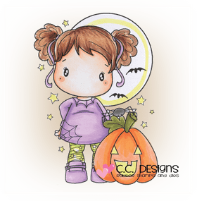 Whimsical Halloween Rubber Stamp Delight PNG