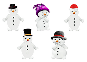Whimsical Winter Snowman Party PNG