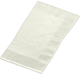Scratch-Resistant White Cloth Serviette PNG
