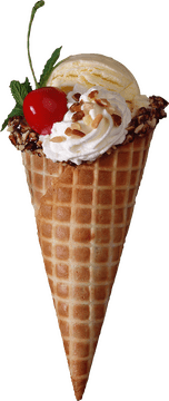 Delightful Ice Cream Cone Treat PNG