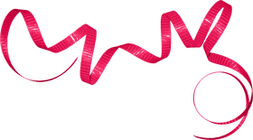 Whimsical Pink Ribbon Twist PNG