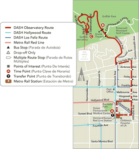 Griffith DASH Observatory Navigation Map PNG