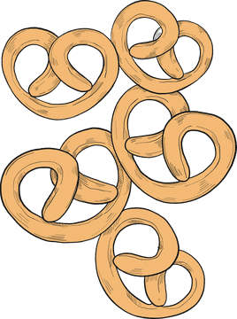 Deliciously Twist Pretzel Snack Medley PNG