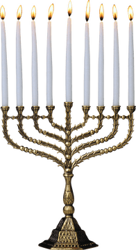 Candlelit Menorah of Serenity and Light PNG