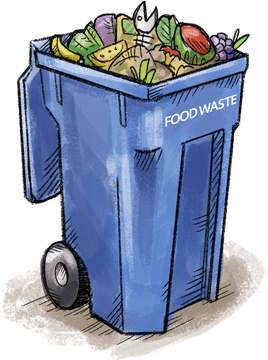 Food Waste Recycling Bin Reduce Reuse Recycle PNG