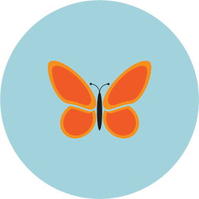 Vibrant Insect The Colorful Butterfly Emblem PNG