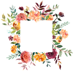 Radiant Floral Frame of Beauty PNG