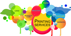 Colorful Printing Press and Design Services PNG