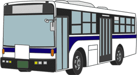 Modern City Bus with Open Doors PNG