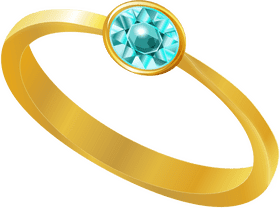 Elegant Jewelry Bangle with Turquoise Gemstone PNG