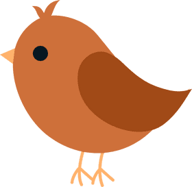 Charming Little Bird with Warm Tones PNG