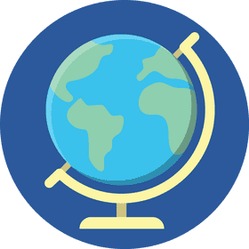 Colorful Learning Globe of Our World PNG